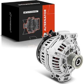 A-Premium Alternator Compatible with BMW 323i 2006-2007 2.5L, 325i 325xi 2006 3.0L, 550i 650i 750i 750Li 2006 4.8L, Z4 2006-2008 3.0L, 12V 155A CW 6-Groove Clutch Pulley, Replace# 12317543083