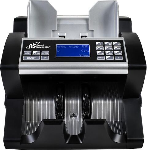 عداد فواتير عالي السرعة من Royal Sovereign USD مع عد القيمة والحد الأقصى من الأمان، كشف التزييف بالأشعة فوق البنفسجية/MG/IR/DD، عداد النقود كبير الحجم (RBC-ED350) in Kuwait