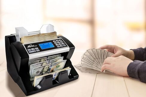 عداد فواتير عالي السرعة من Royal Sovereign USD مع عد القيمة والحد الأقصى من الأمان، كشف التزييف بالأشعة فوق البنفسجية/MG/IR/DD، عداد النقود كبير الحجم (RBC-ED350) in Kuwait