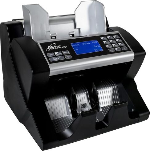 عداد فواتير عالي السرعة من Royal Sovereign USD مع عد القيمة والحد الأقصى من الأمان، كشف التزييف بالأشعة فوق البنفسجية/MG/IR/DD، عداد النقود كبير الحجم (RBC-ED350) in Kuwait