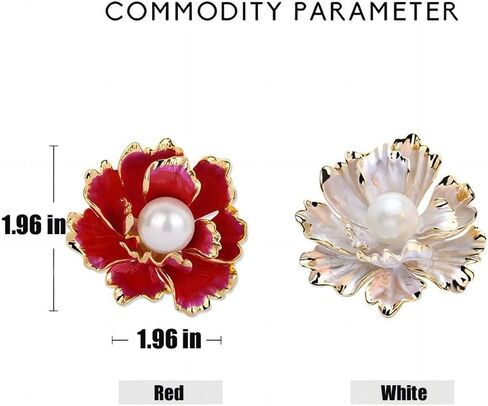 Fashion Pearl Floral Brooch Pin for Women Girls Wedding Party Banquet Bridal Jewelry in Kuwait