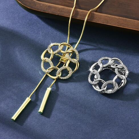 حظا سعيدا مصقول عقدة سلتيك جولة بروش قلادة قلادة حجر الراين دبابيس مجوهرات للنساء الفتيات هدية in Kuwait