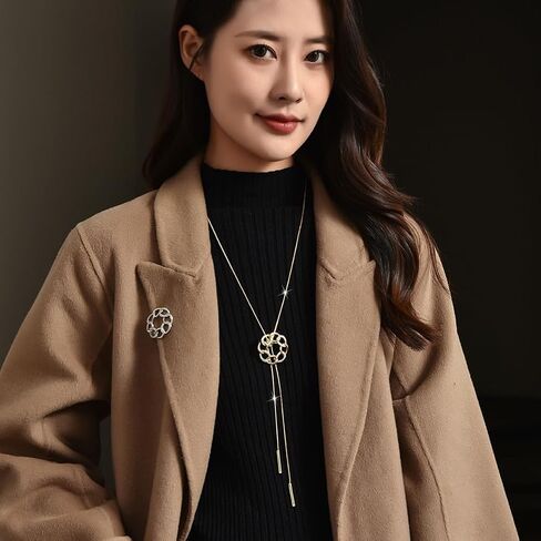 حظا سعيدا مصقول عقدة سلتيك جولة بروش قلادة قلادة حجر الراين دبابيس مجوهرات للنساء الفتيات هدية in Kuwait