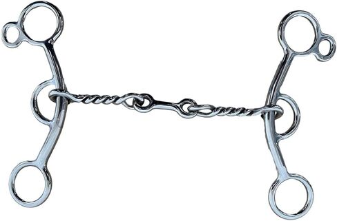 Western Style Dog Bone Mouth Piece Stainless Steel Horse Bit (Large), Silver in Saudi Arabia
