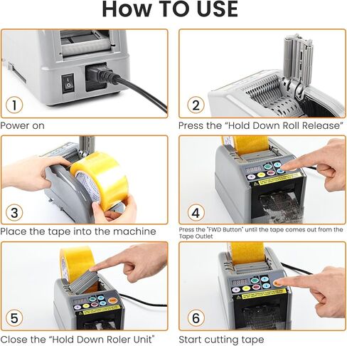 Upgrade Automatic Tape Dispenser, Ribbon Cutting Machine, Upgraded Silicone Wheel for 6-60mm Width Tape/Ribbon, Max. Cutting Length 999mm, Ideal for Shipping, Gift Wrapping, Businesses in Kuwait