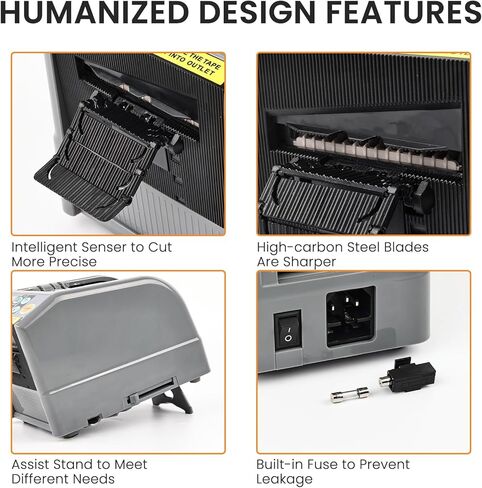 Upgrade Automatic Tape Dispenser, Ribbon Cutting Machine, Upgraded Silicone Wheel for 6-60mm Width Tape/Ribbon, Max. Cutting Length 999mm, Ideal for Shipping, Gift Wrapping, Businesses in Kuwait