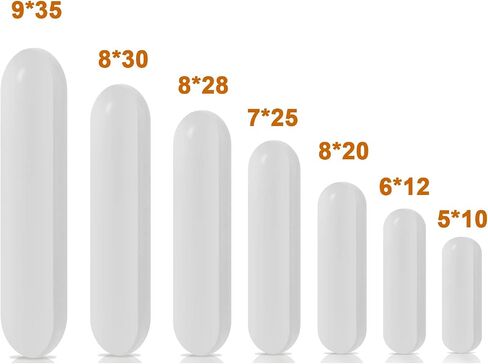 20 Pcs 30mm(1.18 inch) PTFE Magnetic Stirrer Mixer Stir Bar,White Color,Laboratory Bar,Stir Plate Bar,Stir Bars… in Saudi Arabia