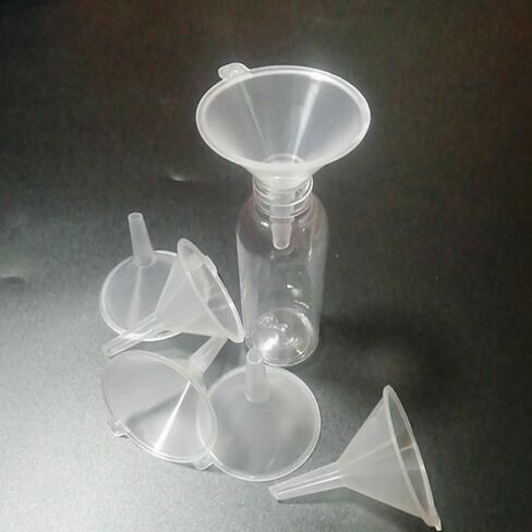 12 عبوة من قمع صغير مقاس 2.16 بوصة لملء الزجاجات الصغيرة وزجاجات المختبر والزيوت العطرية والعطور وفن الرمل وقمع بلاستيكي للمطبخ in Kuwait