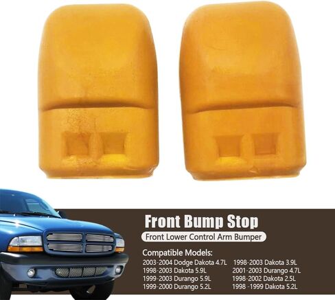 Rear Bump Stop Compatible with Dodge Dakota 1998-2004 Durango 1999-2003 Rear Suspension Control Arm Bumpers 2Pcs Replace 52106438AB in Kuwait