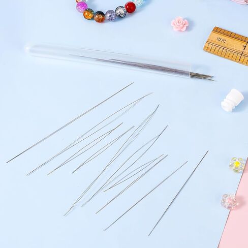 28 Pieces 7 Sizes Beading Needles Big Eye Beading Needles Seed Beads Needles Large Eye Beading Needles for Beading Jewelry Making in Saudi Arabia
