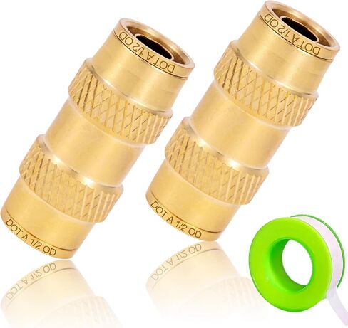 1/2'' Dot Push-To-Connect Fittings,Air Brake Line Fittings，Dot Tube OD Pneumatic Fittings,Air Fittings Straight Union for Trucks Trailers,Air systems and More (2PCS) in Saudi Arabia
