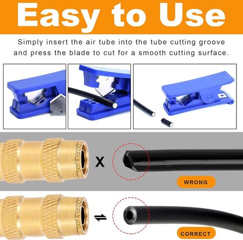 1/2'' Dot Push-To-Connect Fittings,Air Brake Line Fittings，Dot Tube OD Pneumatic Fittings,Air Fittings Straight Union for Trucks Trailers,Air systems and More (2PCS) in Saudi Arabia