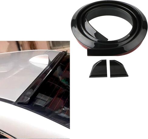 Spoilers for Cars, Car Trunk Spoiler Lip Kit, 4.9Ft Anti-Scratch Abrasion Auto Rear Wing Decor Strip, Universal Punch-Free Rubber Trunk Spoiler Lip, Car Exterior Accessories for Tailgate Roof Bumper in Saudi Arabia
