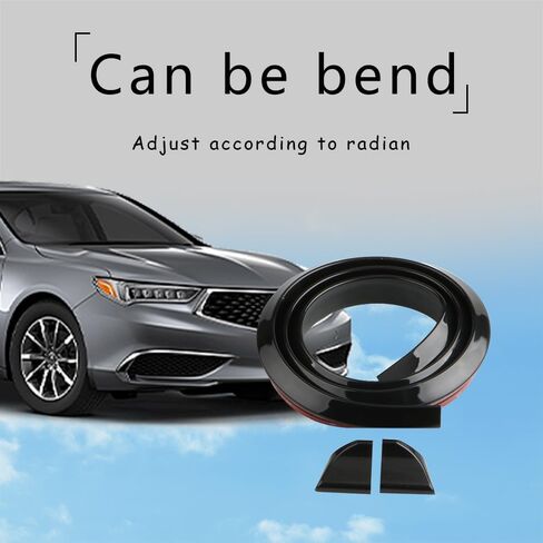 Spoilers for Cars, Car Trunk Spoiler Lip Kit, 4.9Ft Anti-Scratch Abrasion Auto Rear Wing Decor Strip, Universal Punch-Free Rubber Trunk Spoiler Lip, Car Exterior Accessories for Tailgate Roof Bumper in Saudi Arabia