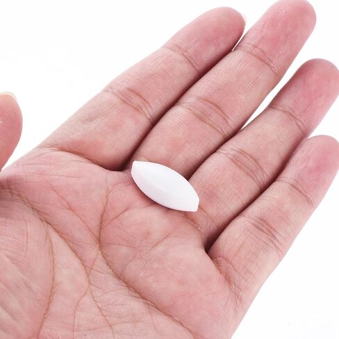MECCANIXITY Magnetic Stirrer Mixer Stir Bar Rod 25mm(1") x10mm Olive Shape PTFE Coating Magnet White for Laboratory 10Pcs in Saudi Arabia
