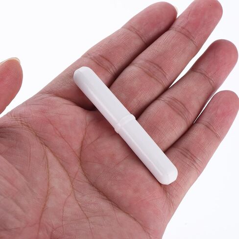 MECCANIXITY محرك مغناطيسي خلاط قضيب تحريك 50 مم (1.97 بوصة) × 9 مم مع شكل دائري PTFE طلاء مغناطيس أبيض للمختبر 2 قطعة in Saudi Arabia