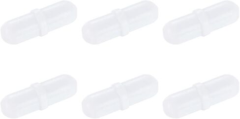 MECCANIXITY Magnetic Stirrer Mixer Stir Bar Rod 20mm(0.79") x6mm with Ring Shape PTFE Coating Magnet White for Laboratory 6Pcs in Saudi Arabia