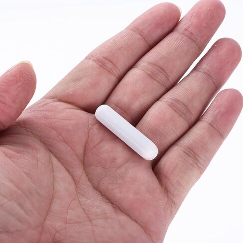 MECCANIXITY Magnetic Stirrer Mixer Stir Bar Rod 35mm(1.38") x8mm Cylinder Shape PTFE Coating Magnet White for Laboratory 80Pcs in Saudi Arabia