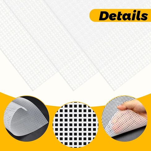 12 Pieces Mesh Plastic Canvas Sheets, 13x9.85inch Plastic Canvas for Embroidery Crafting, Cross Stitching, Making Jewelry Organizer, and Acrylic Yarn Crafting in Kuwait