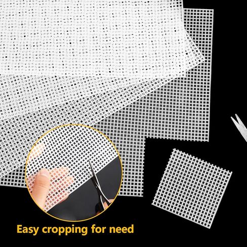 12 Pieces Mesh Plastic Canvas Sheets, 13x9.85inch Plastic Canvas for Embroidery Crafting, Cross Stitching, Making Jewelry Organizer, and Acrylic Yarn Crafting in Kuwait