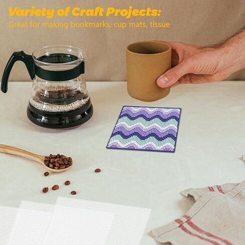 12 Pieces Mesh Plastic Canvas Sheets, 13x9.85inch Plastic Canvas for Embroidery Crafting, Cross Stitching, Making Jewelry Organizer, and Acrylic Yarn Crafting in Kuwait