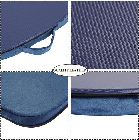 مكتب لاب توب - مكتب لاب توب محمول مع وسادة وسادة، يناسب كمبيوتر محمول يصل إلى 15.6 بوصة لطلاب المكاتب المنزلية الذين يستخدمون كحامل كمبيوتر محمول أو كمبيوتر لوحي (1-أزرق داكن) in Kuwait