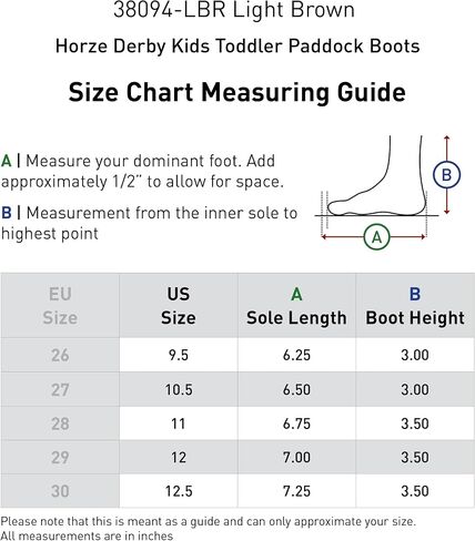 HORZE Derby Kids Toddler Paddock Boots in Saudi Arabia