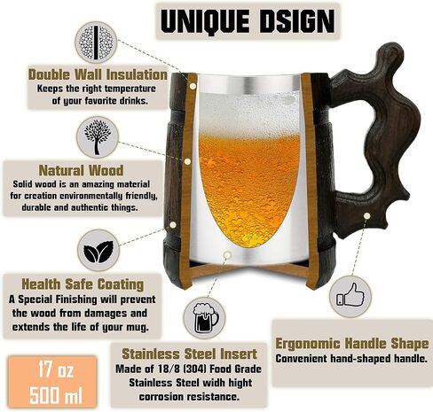 Dungeons and Dragons DM Mug Keeper of Lore, Weaver of Fates Dungeon Master Mug Gifts for dnd Lovers Party DM Wooden Beer Mug 17oz D&D Gift Beer Stein Christmas Birthday Gifts For Him Beer Tankard K680 in Kuwait