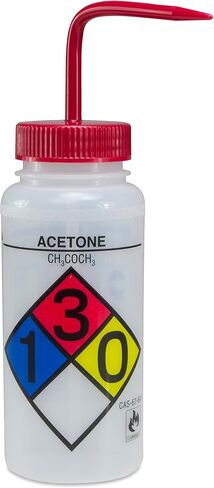 SP Bel-Art Safety-Labeled 4-Color LYOB Wide-Mouth Wash Bottles; 500ml (16oz), Polyethylene w/Natural Polypropylene Cap (Pack of 4) (F11716-0009) in Saudi Arabia