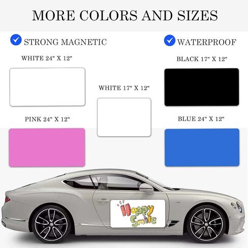 Blank Car Magnets with 40 mils, 1 Pack 17" x 12" Car Magnets and Decals, Rounded Corners Car Door Magnets, Magnet for Car to Advertise Business, Prevent Car Scratches & Dents in Saudi Arabia
