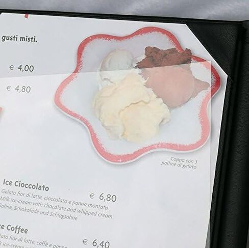 4 pcs of Restaurant Menu Covers Holders 8.5" X 11" Inches, 3panel 4view,Sold by Case,with Clear PVC Sheets for Paper Protection in Saudi Arabia