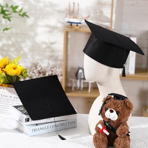 10 Pcs Adult Graduation Cap with Tassel Felt Unisex Grad Hat for Bachelor Master School College Costume Accessory in Saudi Arabia