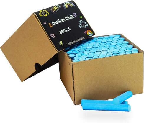 White Chalk 100PCS, Low Dust Chalks Stick Bulk for Chalkboard Blackboard Non-Toxic in Saudi Arabia