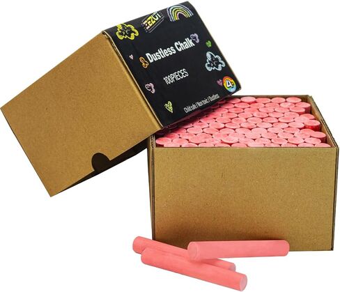 White Chalk 100PCS, Low Dust Chalks Stick Bulk for Chalkboard Blackboard Non-Toxic in Saudi Arabia