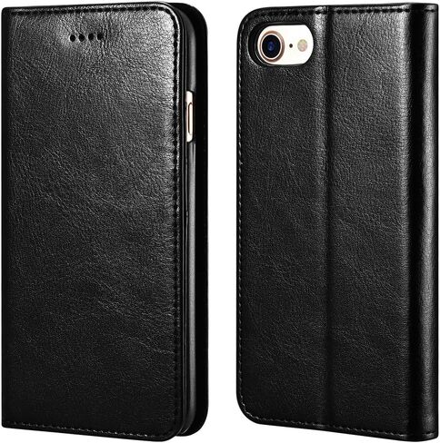 icarercase iPhone SE(2022)/ iPhone SE(2020)/ iPhone 8/7 Case with Card Holder, Premium Leather Wallet Case with Flip Card Slots, Kickstand & Magnetic Closure for iPhone SE 2nd&3rd, iPhone 8&7(Brown) in Saudi Arabia