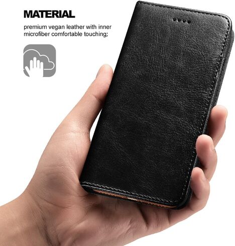 icarercase iPhone SE(2022)/ iPhone SE(2020)/ iPhone 8/7 Case with Card Holder, Premium Leather Wallet Case with Flip Card Slots, Kickstand & Magnetic Closure for iPhone SE 2nd&3rd, iPhone 8&7(Brown) in Saudi Arabia