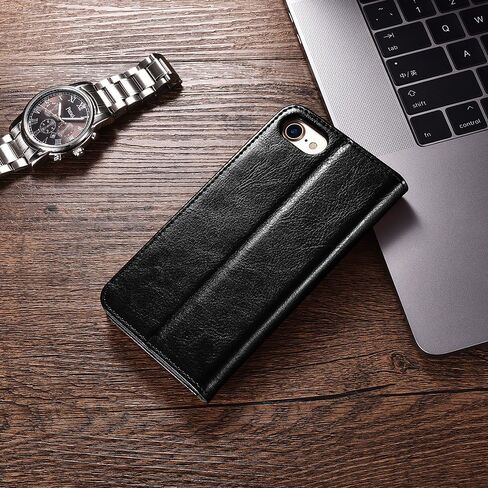icarercase iPhone SE(2022)/ iPhone SE(2020)/ iPhone 8/7 Case with Card Holder, Premium Leather Wallet Case with Flip Card Slots, Kickstand & Magnetic Closure for iPhone SE 2nd&3rd, iPhone 8&7(Brown) in Saudi Arabia