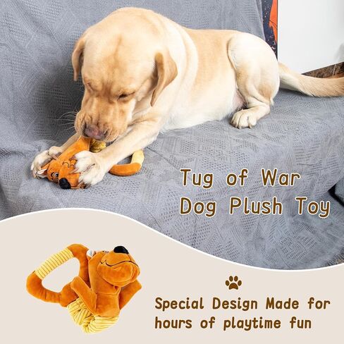 Hollpet Dog Toys, Puppy Toys, Squeaky Dog Toys, Tug of War Dog Plush Toys, Interactive Dog Toys for Small, Medium, Large Dogs in Kuwait