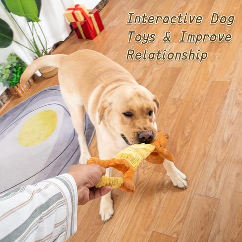 Hollpet Dog Toys, Puppy Toys, Squeaky Dog Toys, Tug of War Dog Plush Toys, Interactive Dog Toys for Small, Medium, Large Dogs in Kuwait