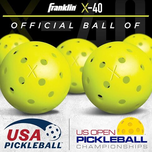 Franklin Sports Half Court Size Pickleball Net by Franklin Pickleball - Includes 10ft Net, (2) Paddles, and (2) X-40 USA Pickleball Approved Pickleballs,Black in Saudi Arabia