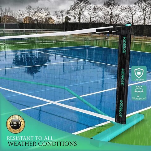 Portable Pickleball Net Set- Professional Pickleball Net System Complete Set 4 Upgraded Paddles 10 Balls + Carrying Bag Steel Metal Frame PE knotless Net Dual PVC Official Regulation Size in Saudi Arabia