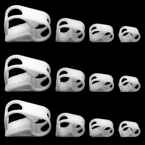 مشابك أنابيب بلاستيكية، 4 مقاسات، مشبك أنبوبي للتحكم في تدفق الصمام قابل للتعديل، أبيض، 24 قطعة in Kuwait