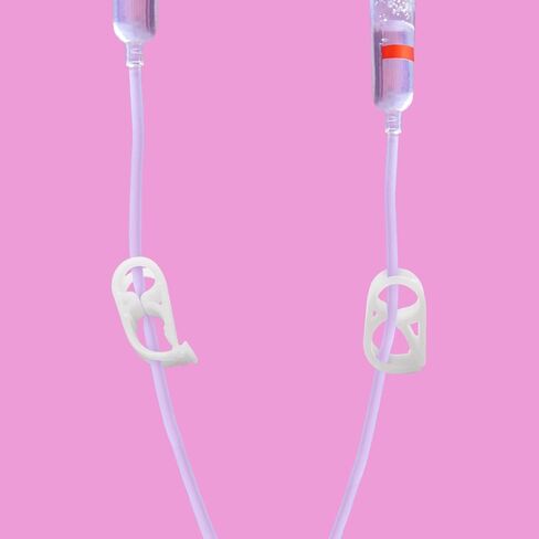 مشابك أنابيب بلاستيكية، 4 مقاسات، مشبك أنبوبي للتحكم في تدفق الصمام قابل للتعديل، أبيض، 24 قطعة in Kuwait