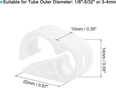 uxcell Plastic Tubing Clamps, 10pcs 1/8"-5/32" Tube OD Adjustable Tube Clamp Laboratory Pinch Valve Flow Control Hose Clamp in Saudi Arabia