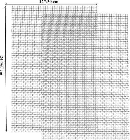 304 Stainless Steel Woven Wire 8 Mesh - 12"X24" (30cmX60cm) Garden Fence BBQ Wire Mesh Window Screen Mesh in Kuwait