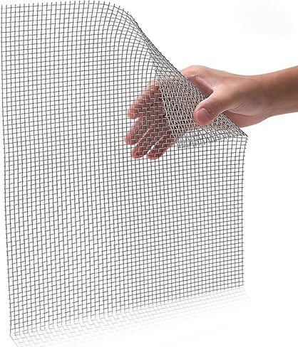 20 شبكة من الفولاذ المقاوم للصدأ شاشة 1 حزمة شبكة سلكية منسوجة 11.3 × 14.3 بوصة (283 × 363 مم) لشاشة شبكية، لا توجد شاشة تهوية معدنية قابلة للصدأ بسهولة للشواء، وشرفة الشاشة، والأرضية، والجدار، ومداخن الموقد in Kuwait