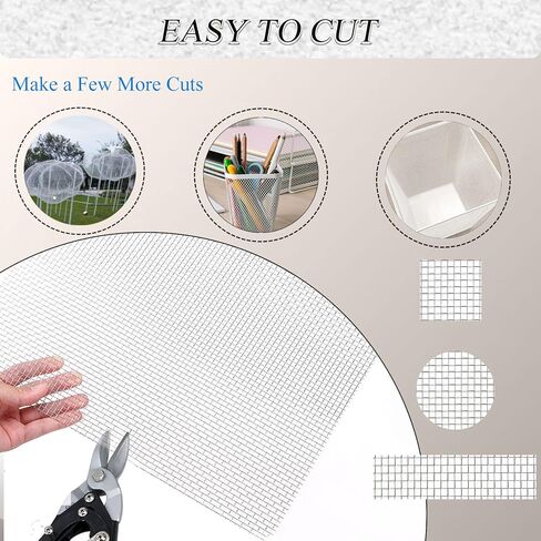 20 شبكة من الفولاذ المقاوم للصدأ شاشة 1 حزمة شبكة سلكية منسوجة 11.3 × 14.3 بوصة (283 × 363 مم) لشاشة شبكية، لا توجد شاشة تهوية معدنية قابلة للصدأ بسهولة للشواء، وشرفة الشاشة، والأرضية، والجدار، ومداخن الموقد in Kuwait