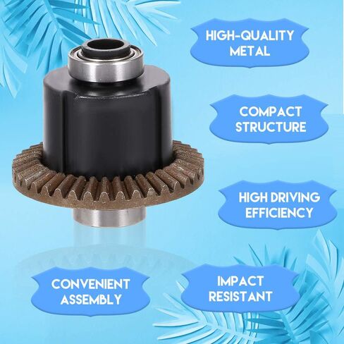 RC Car Metal Differential Kit - 38T & 17T Differential Gears, Drive Shaft, Steering Hub for WLtoys A949/A959/A969/A979/K929/A959-B/A969-B/A979-B/K929-B RC Car in Saudi Arabia