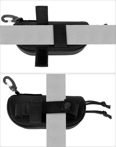 QWORK Tactical Eyewear Case - 1000D Nylon Shockproof Molle Sunglasses Pouch with Double Zipper and Quick Release Buckle in Saudi Arabia