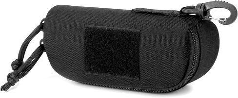 QWORK Tactical Eyewear Case - 1000D Nylon Shockproof Molle Sunglasses Pouch with Double Zipper and Quick Release Buckle in Saudi Arabia